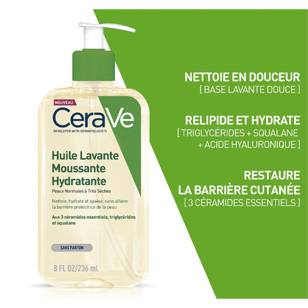 Cerave Huile lavante hydratante 473ml