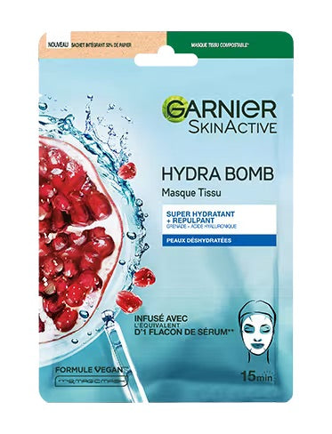 GARNIER SKINACTIVE MASQUE TISSU GRENADE HYDRATANT & REPULPANT