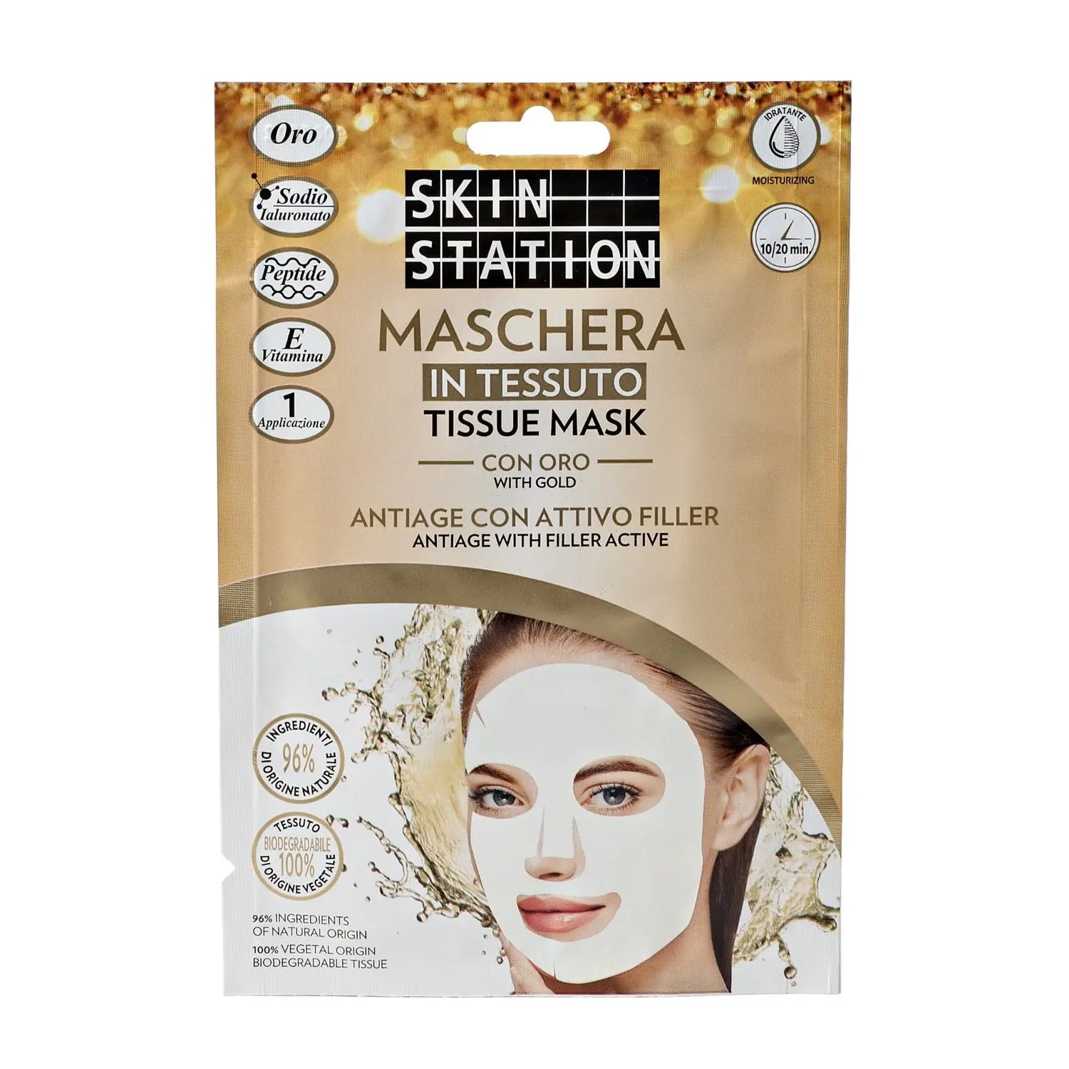 Masque en Tissu avec Or Anti-Âge Hydratant