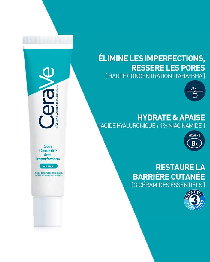 CeraVe anti-imperfections, apaise et purifie pour un teint plus clair.