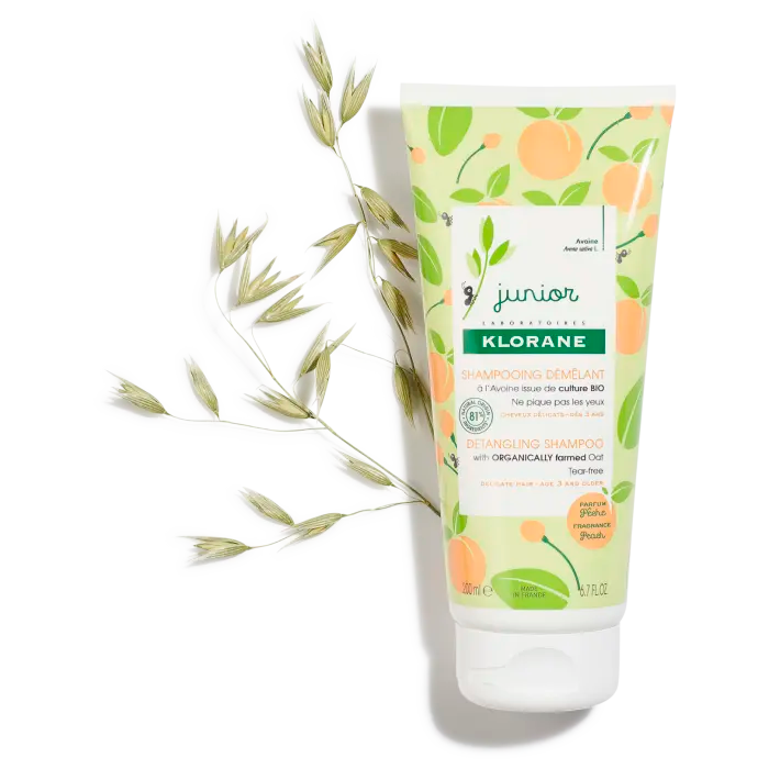 KLORANE Avoine | Petit Junior Shampoing Démêlant  200ml- Parfum Pêche